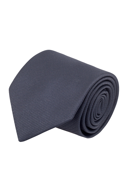 Темно-синий галстук с микродизайном для мужчин бренда Meucci (Италия), арт. 7077/2 - фото. Цвет: Черный, микродизайн. Купить в интернет-магазине https://shop.meucci.ru
