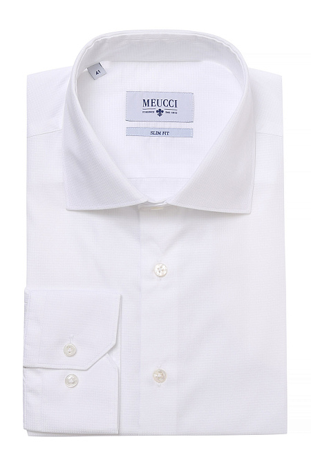 Модная мужская рубашка арт. SL 90102 R 10172/141362 от Meucci (Италия) - фото. Цвет: Белый. Купить в интернет-магазине https://shop.meucci.ru

