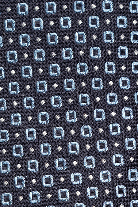Темно-синий галстук из шелка с цветным орнаментом для мужчин бренда Meucci (Италия), арт. EKM212202-22 - фото. Цвет: Темно-синий, цветной орнамент. Купить в интернет-магазине https://shop.meucci.ru
