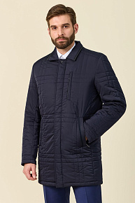 Утепленная стеганая куртка-пальто  (3950)