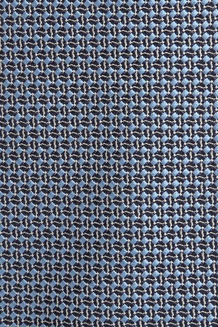 Серо-голубой галстук с мелким орнаментом для мужчин бренда Meucci (Италия), арт. J1447/1 - фото. Цвет: Темно-синий/голубой. Купить в интернет-магазине https://shop.meucci.ru
