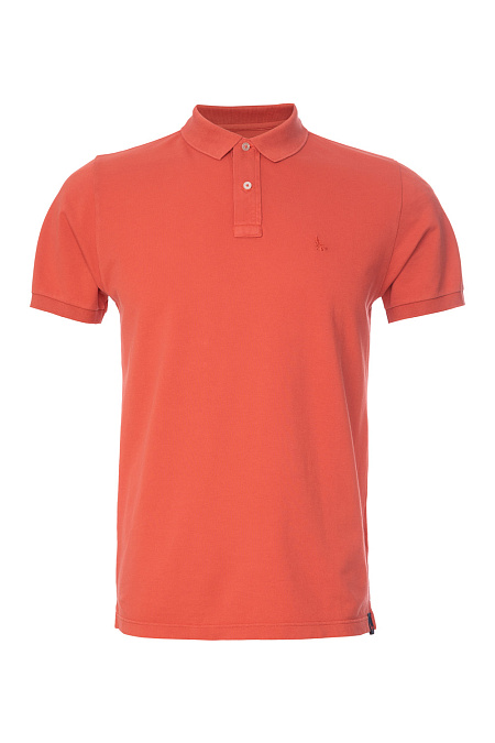 Хлопковое поло оранжевого цвета для мужчин бренда Meucci (Италия), арт. 60152/67109/378 - фото. Цвет: Оранжевый. Купить в интернет-магазине https://shop.meucci.ru
