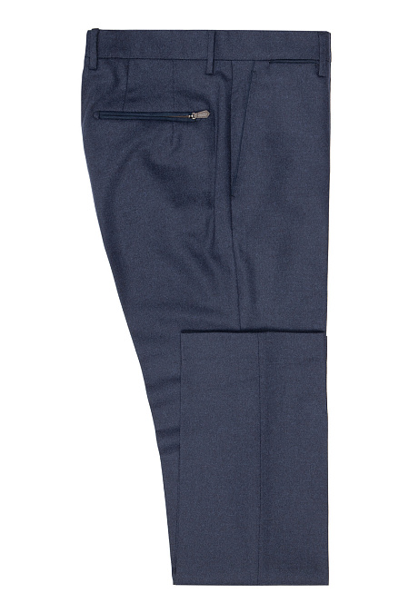 Мужские брендовые брюки синего цвета  арт. FA2064 BLUE Meucci (Италия) - фото. Цвет: Синий. Купить в интернет-магазине https://shop.meucci.ru
