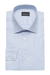 Рубашка голубого цвета с микродизайном (SL 9020 R BAS 0291/182064)
