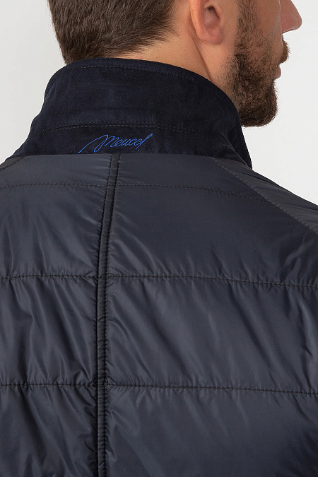 Легкая утепленная куртка для мужчин бренда Meucci (Италия), арт. 14171 - фото. Цвет: Темно-синий. Купить в интернет-магазине https://shop.meucci.ru
