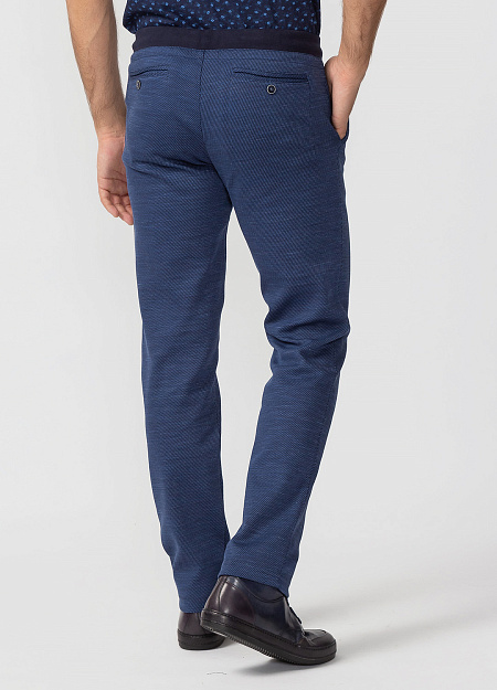 Мужские брендовые спортивные брюки арт. 4M722 DG00 BLU Meucci (Италия) - фото. Цвет: Синий. Купить в интернет-магазине https://shop.meucci.ru
