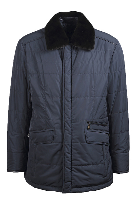 Утепленная куртка темно-синего цвета для мужчин бренда Meucci (Италия), арт. 8868 - фото. Цвет: Тёмно-синий. Купить в интернет-магазине https://shop.meucci.ru
