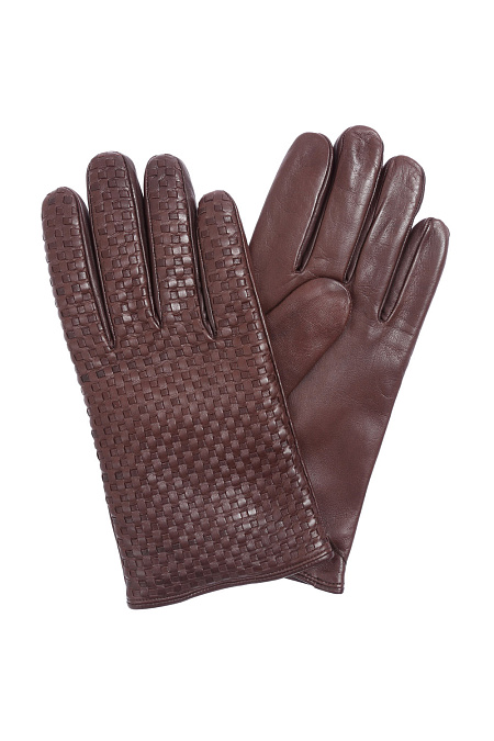 Коричневые кожаные перчатки для мужчин бренда Meucci (Италия), арт. ZU31 MINK - фото. Цвет: Коричневый. Купить в интернет-магазине https://shop.meucci.ru
