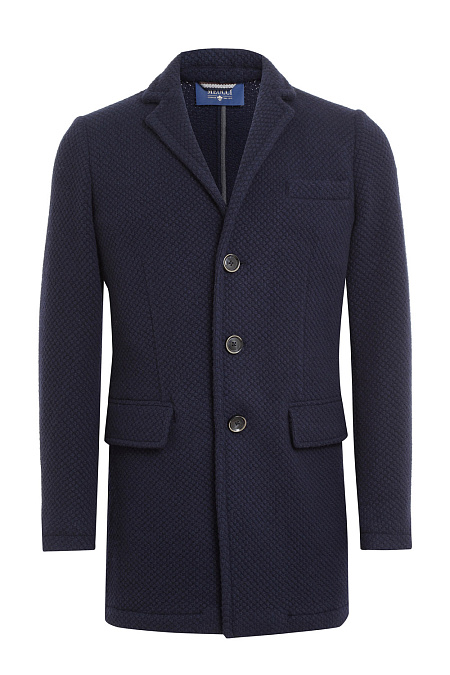 Пальто для мужчин бренда Meucci (Италия), арт. 3M106 CR00 NAVY - фото. Цвет: Темно-синий. Купить в интернет-магазине https://shop.meucci.ru
