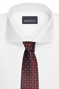 Бордовый галстук с цветным орнаментом (EKM212202-120)