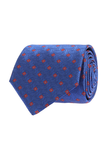 Синий галстук с мелким узором для мужчин бренда Meucci (Италия), арт. 36306/2 - фото. Цвет: Синий. Купить в интернет-магазине https://shop.meucci.ru
