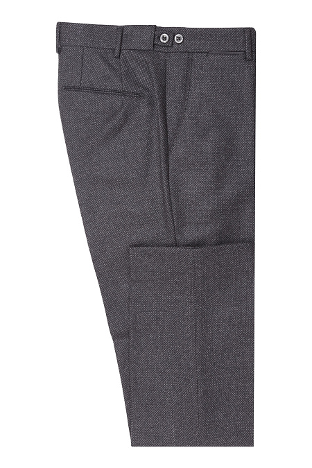 Мужские брендовые серые брюки из шерсти арт. AN2001 GREY Meucci (Италия) - фото. Цвет: Серый с микродизайном. Купить в интернет-магазине https://shop.meucci.ru
