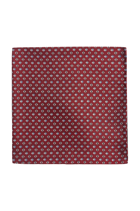 Красный шелковый платок с орнаментом для мужчин бренда Meucci (Италия), арт. 40018/3 - фото. Цвет: Бордовый. Купить в интернет-магазине https://shop.meucci.ru
