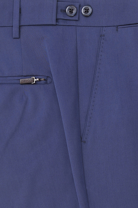Мужские брендовые брюки арт. LR3280 BLUE Meucci (Италия) - фото. Цвет: Синий. Купить в интернет-магазине https://shop.meucci.ru
