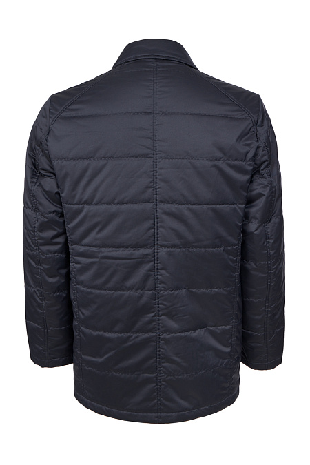 Утепленная стеганая куртка-пиджак средней длины  для мужчин бренда Meucci (Италия), арт. 5219 - фото. Цвет: Тёмно-синий. Купить в интернет-магазине https://shop.meucci.ru
