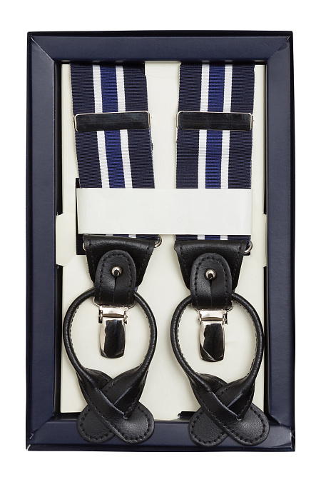 Подтяжки для мужчин бренда Meucci (Италия), арт. 6002/1 - фото. Цвет: Синий. Купить в интернет-магазине https://shop.meucci.ru
