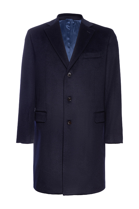 Шерстяное пальто темно-синее  для мужчин бренда Meucci (Италия), арт. MI 5300191/11904 - фото. Цвет: Темно-синий. Купить в интернет-магазине https://shop.meucci.ru
