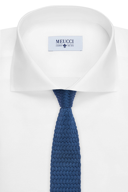 Галстук для мужчин бренда Meucci (Италия), арт. 1299/4 - фото. Цвет: Синий. Купить в интернет-магазине https://shop.meucci.ru
