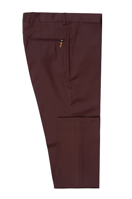 Мужские брендовые брюки темно-коричневые из тонкой шерсти  арт. MI 24236320-29 Meucci (Италия) - фото. Цвет: Темно-коричневый. Купить в интернет-магазине https://shop.meucci.ru
