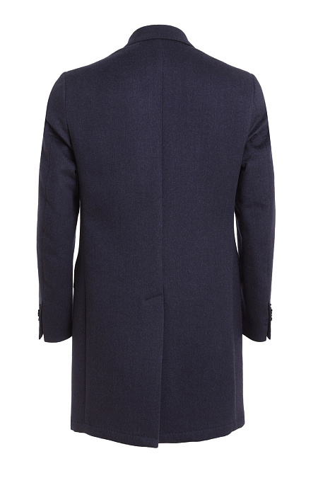 Однобортное шерстяное пальто для мужчин бренда Meucci (Италия), арт. MI 5300281/4044 - фото. Цвет: Темно-синий/бордо. Купить в интернет-магазине https://shop.meucci.ru
