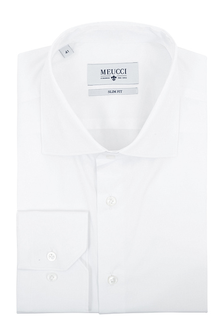 Модная мужская сорочка арт. SL 90102 RL 10272/141305 от Meucci (Италия) - фото. Цвет: Белый. Купить в интернет-магазине https://shop.meucci.ru

