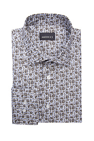 Рубашка хлопковая с цветочным принтом  (SL 902022 RL 91LA/302210)