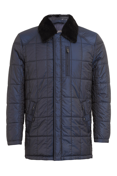 Классическая стеганая куртка для мужчин бренда Meucci (Италия), арт. 6090 - фото. Цвет: Синий. Купить в интернет-магазине https://shop.meucci.ru
