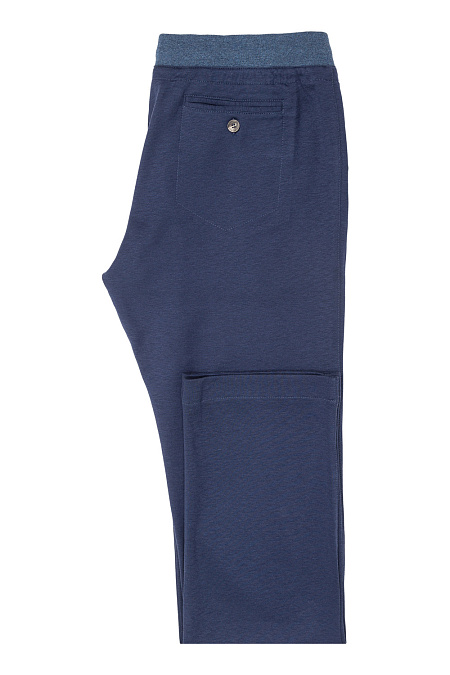 Мужские брендовые трикотажные синие брюки арт. 6M708 SC00 NOTTE Meucci (Италия) - фото. Цвет: Синий. Купить в интернет-магазине https://shop.meucci.ru
