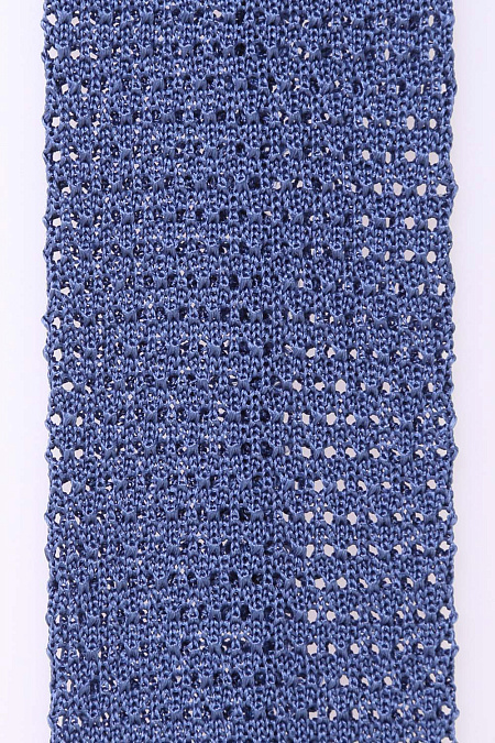 Вязаный синий галстук для мужчин бренда Meucci (Италия), арт. 1295/4 - фото. Цвет: Голубой. Купить в интернет-магазине https://shop.meucci.ru
