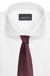 Шелковый галстук с мелким цветным орнаментом (EKM212202-37)
