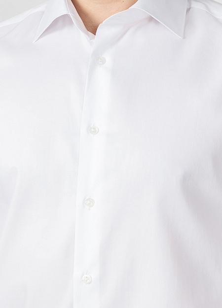 Модная мужская классическая рубашка с микродизайном арт. SL 90202 R BAS0193/141702 от Meucci (Италия) - фото. Цвет: Белый с микродизайном. Купить в интернет-магазине https://shop.meucci.ru

