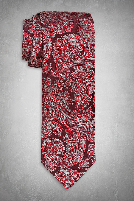 Бордовый галстук с орнаментом для мужчин бренда Meucci (Италия), арт. 89030/3 - фото. Цвет: Бордовый, орнамент. Купить в интернет-магазине https://shop.meucci.ru
