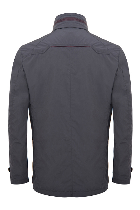 Удлиненная куртка серого цвета для мужчин бренда Meucci (Италия), арт. 1603 - фото. Цвет: Тёмно-серый. Купить в интернет-магазине https://shop.meucci.ru
