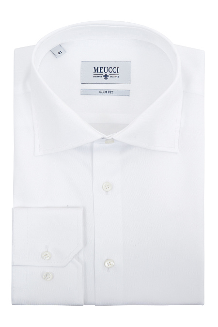 Модная мужская классическая рубашка белого цвета арт. SL 9202302 R 10172/151309 от Meucci (Италия) - фото. Цвет: Белый. Купить в интернет-магазине https://shop.meucci.ru

