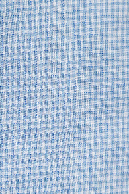 Модная мужская рубашка в голубую клетку с длинным рукавом арт. SL 9020 R CEL 0291/182070 от Meucci (Италия) - фото. Цвет: Белый в голубую клетку. Купить в интернет-магазине https://shop.meucci.ru

