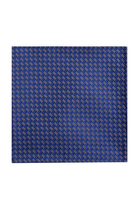 Шелковый платок-паше с орнаментом для мужчин бренда Meucci (Италия), арт. 7475/1 - фото. Цвет: Темно-синий. Купить в интернет-магазине https://shop.meucci.ru
