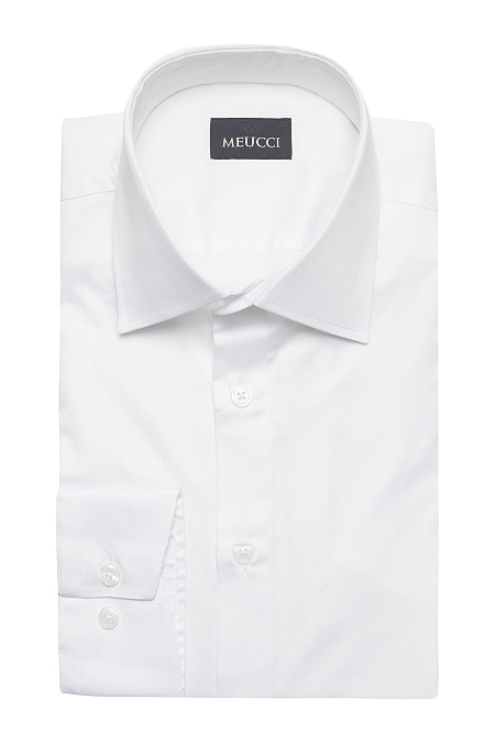 Модная мужская рубашка белого цвета с длинным рукавом арт. SL 9020 RL BAS 0191/182052 от Meucci (Италия) - фото. Цвет: Белый. Купить в интернет-магазине https://shop.meucci.ru

