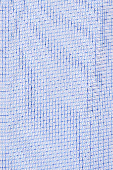 Модная мужская рубашка с длинным рукавом в синюю клетку  арт. SL 0191200714 R CEL/220218 Meucci (Италия) - фото. Цвет: Белый в синюю клетку. 