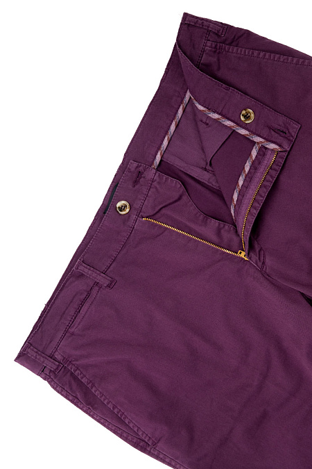 Мужские брендовые брюки летние арт. ZR1350/91560/514 Meucci (Италия) - фото. Цвет: Фиолетовый. Купить в интернет-магазине https://shop.meucci.ru
