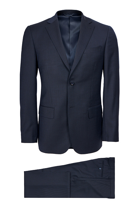 Мужской костюм из шерсти с шёлком тёмно-синего цвета  Meucci (Италия), арт. MI 2200191/8019 - фото. Цвет: Тёмно-синий.