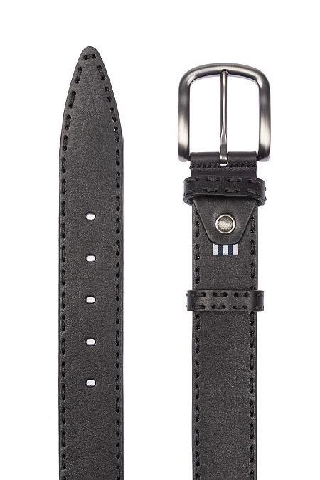 Черный кожаный ремень для мужчин бренда Meucci (Италия), арт. 00071305-100 - фото. Цвет: Черный. Купить в интернет-магазине https://shop.meucci.ru

