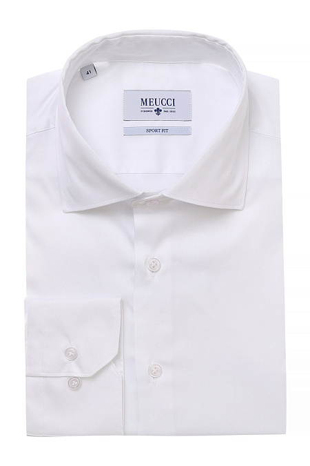 Модная мужская рубашка арт. SP 90102 R 11272/141408SP от Meucci (Италия) - фото. Цвет: Белый. Купить в интернет-магазине https://shop.meucci.ru

