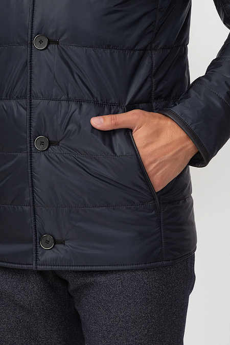 Легкая утепленная куртка для мужчин бренда Meucci (Италия), арт. 14171 - фото. Цвет: Темно-синий. Купить в интернет-магазине https://shop.meucci.ru
