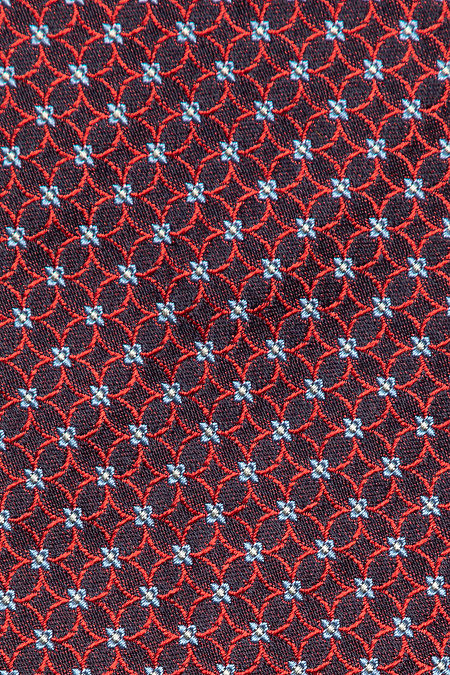 Темно-бордовый галстук из шелка с мелким цветным орнаментом для мужчин бренда Meucci (Италия), арт. EKM212202-51 - фото. Цвет: Темно-бордовый, цветной орнамент. Купить в интернет-магазине https://shop.meucci.ru
