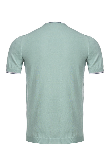 Трикотажная футболка из хлопка с короткими рукавами для мужчин бренда Meucci (Италия), арт. 57136/20688/422 - фото. Цвет: Светло-зеленый. Купить в интернет-магазине https://shop.meucci.ru
