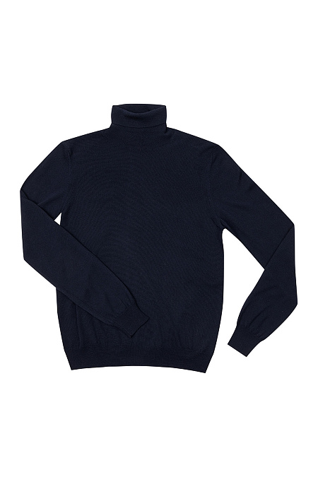 Тёмно-синий джемпер из шерсти для мужчин бренда Meucci (Италия), арт. 403DC20/50023 - фото. Цвет: Темно-синий. Купить в интернет-магазине https://shop.meucci.ru
