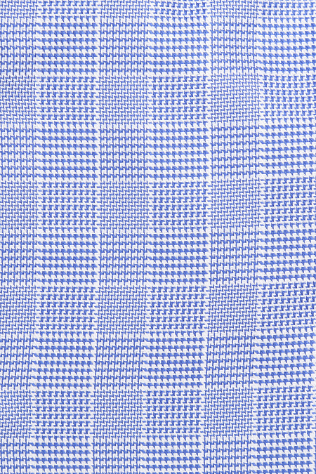 Модная мужская приталенная рубашка в клетку арт. SL 90202 R 22171/141578 от Meucci (Италия) - фото. Цвет: Синий, мелкая клетка.

