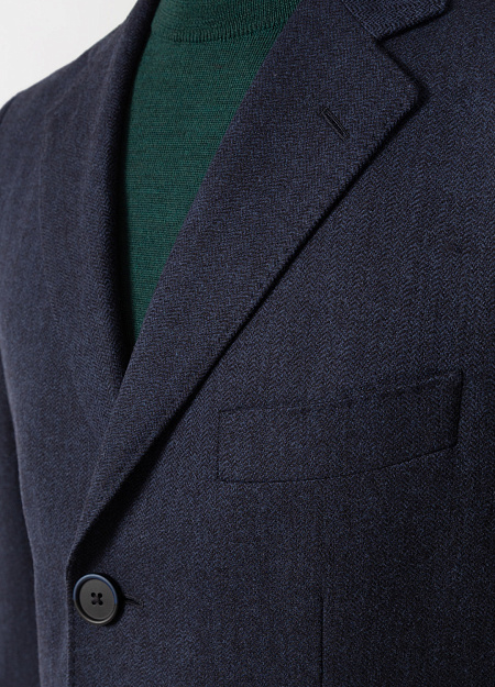 Пальто для мужчин бренда Meucci (Италия), арт. MI 5300191/8091 - фото. Цвет: Синий меланж. Купить в интернет-магазине https://shop.meucci.ru

