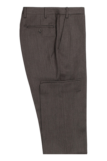 Мужские брендовые брюки полушерстяные коричневого цвета  арт. 1065/02160/109 Meucci (Италия) - фото. Цвет: Коричневый. Купить в интернет-магазине https://shop.meucci.ru
