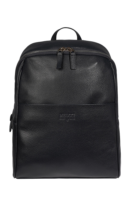 Рюкзак черного цвета из зернистой кожи  для мужчин бренда Meucci (Италия), арт. О-78176 - фото. Цвет: Черный. Купить в интернет-магазине https://shop.meucci.ru
